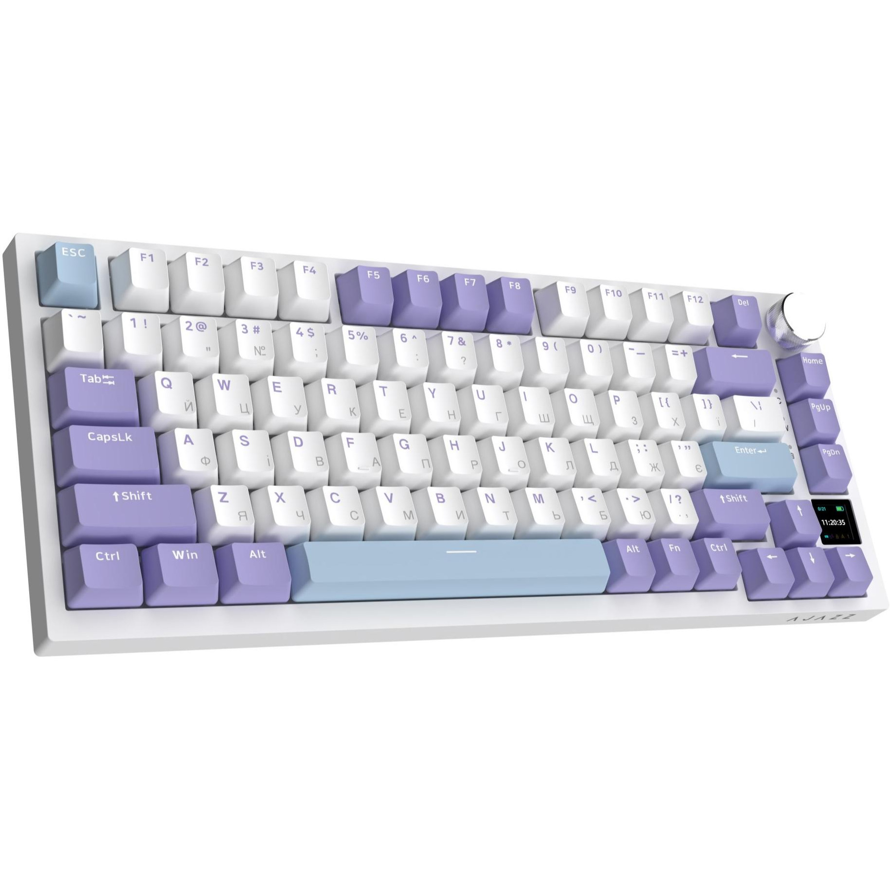 Клавіатура бездротова AJAZZ AK820 Pro Flying Fish Switch White