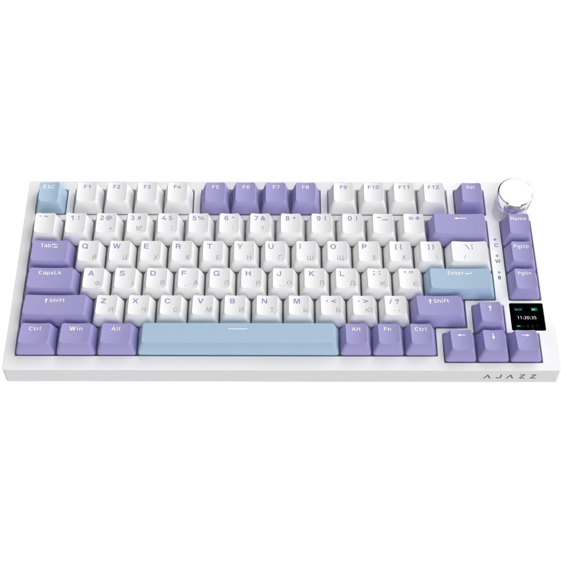 Клавіатура бездротова AJAZZ AK820 Pro Flying Fish Switch White