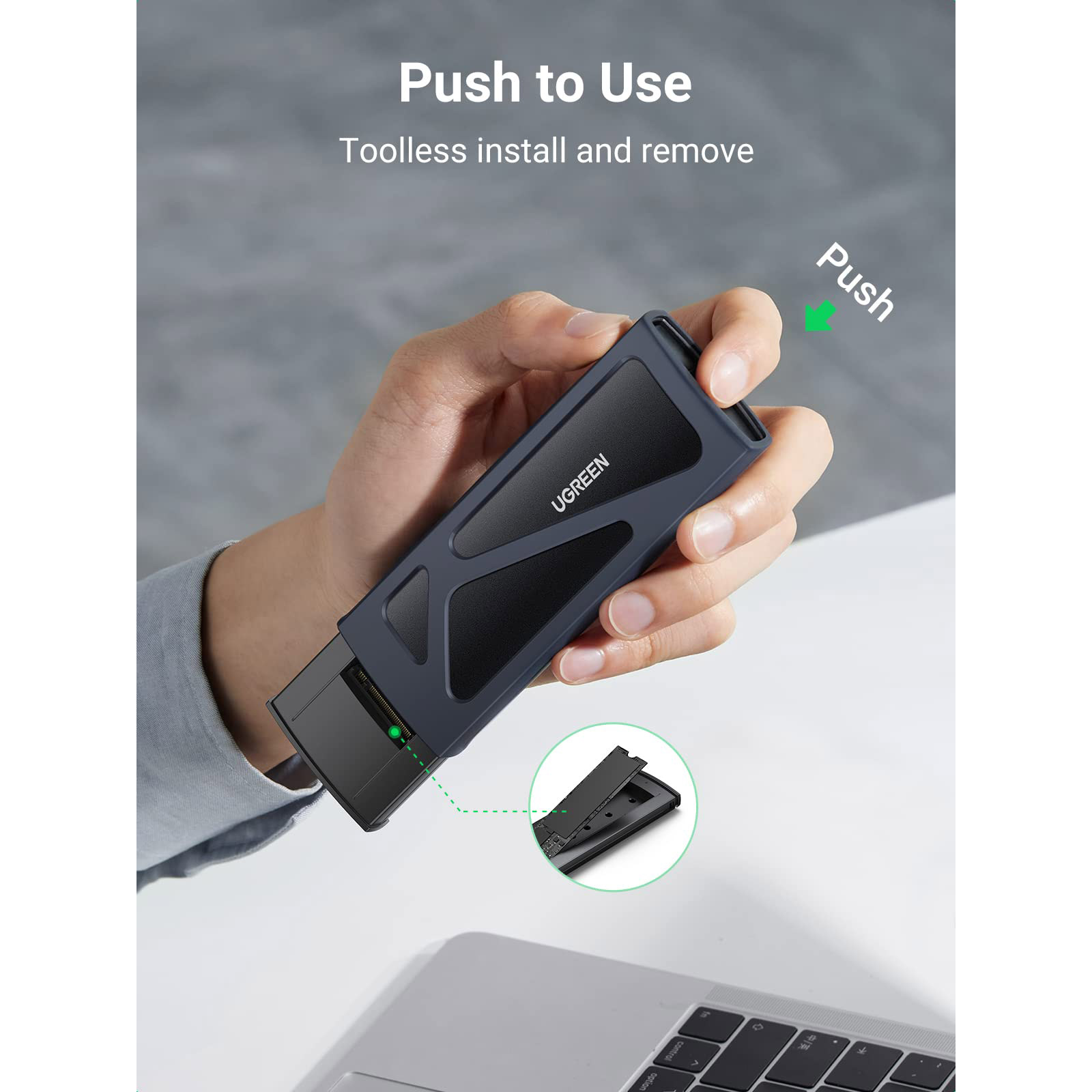 Кишеня зовнішня UGREEN NVMe PCIe M.2 to USB3.2 (15512)