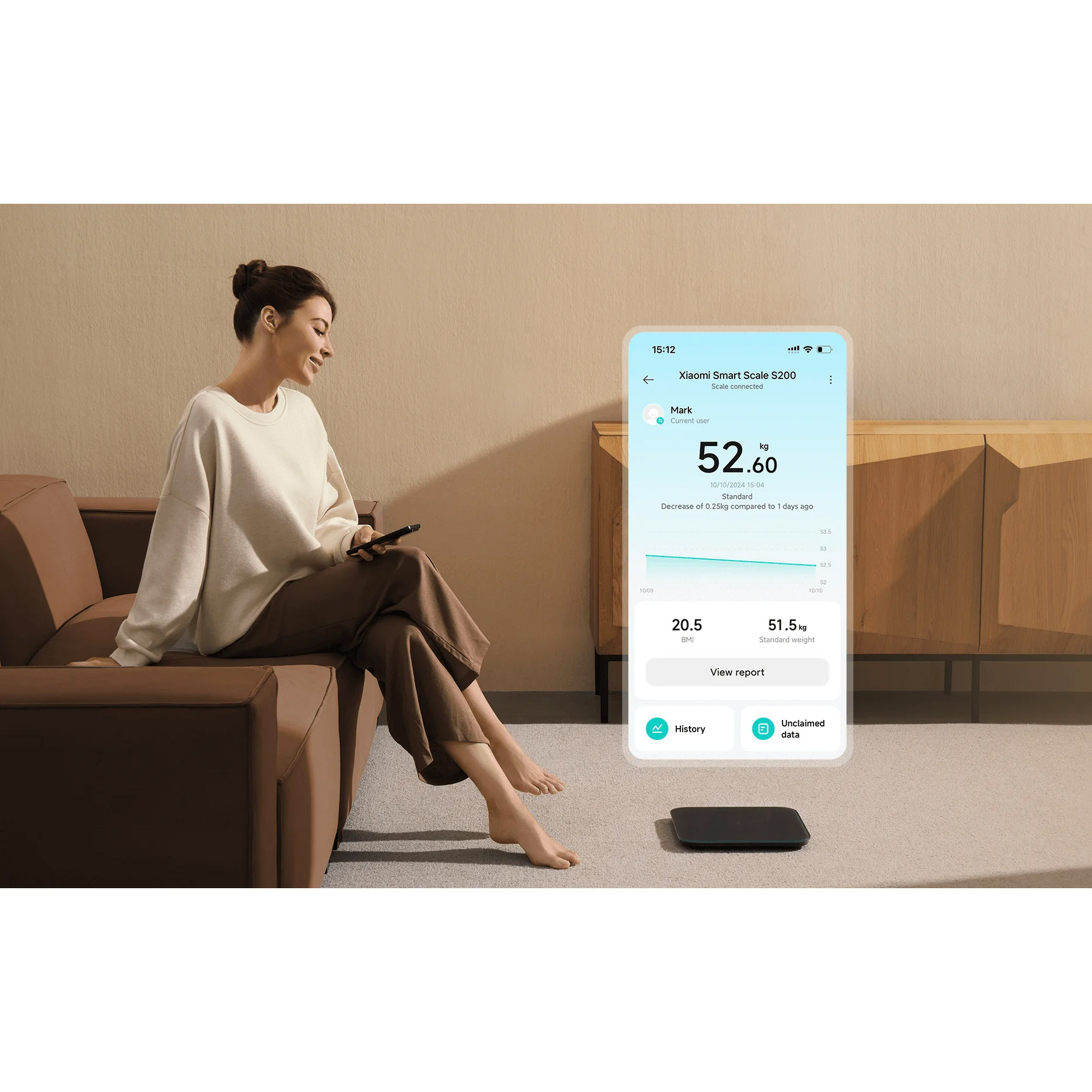 Умные весы XIAOMI Smart Scale S200 White (BHR9230GL)