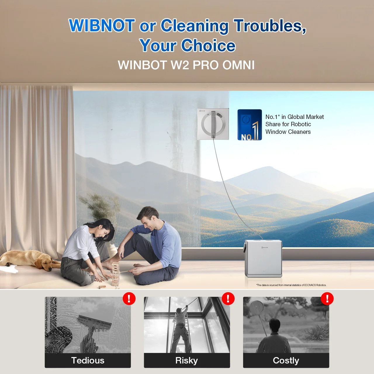 Робот для миття вікон ECOVACS Winbot W2 Pro Omni