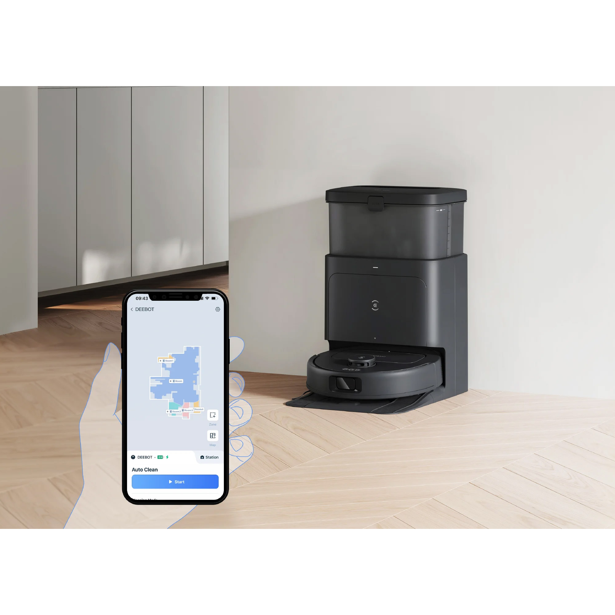 Робот-пилосос ECOVACS Deebot N30 Pro Omni Black (YDLX11-1 BLACK)