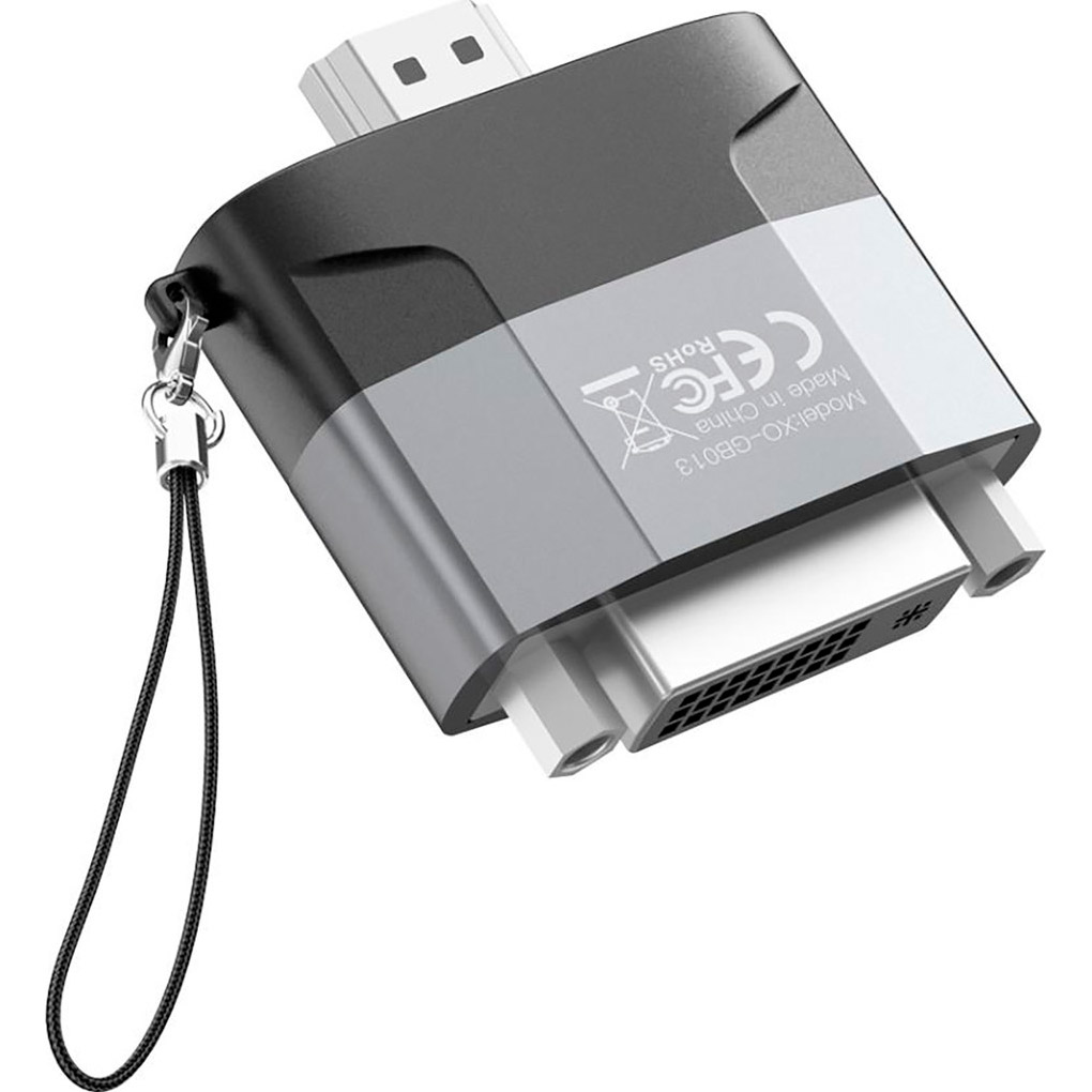 Адаптер XO GB013 HDMI - DVI Black/Gray