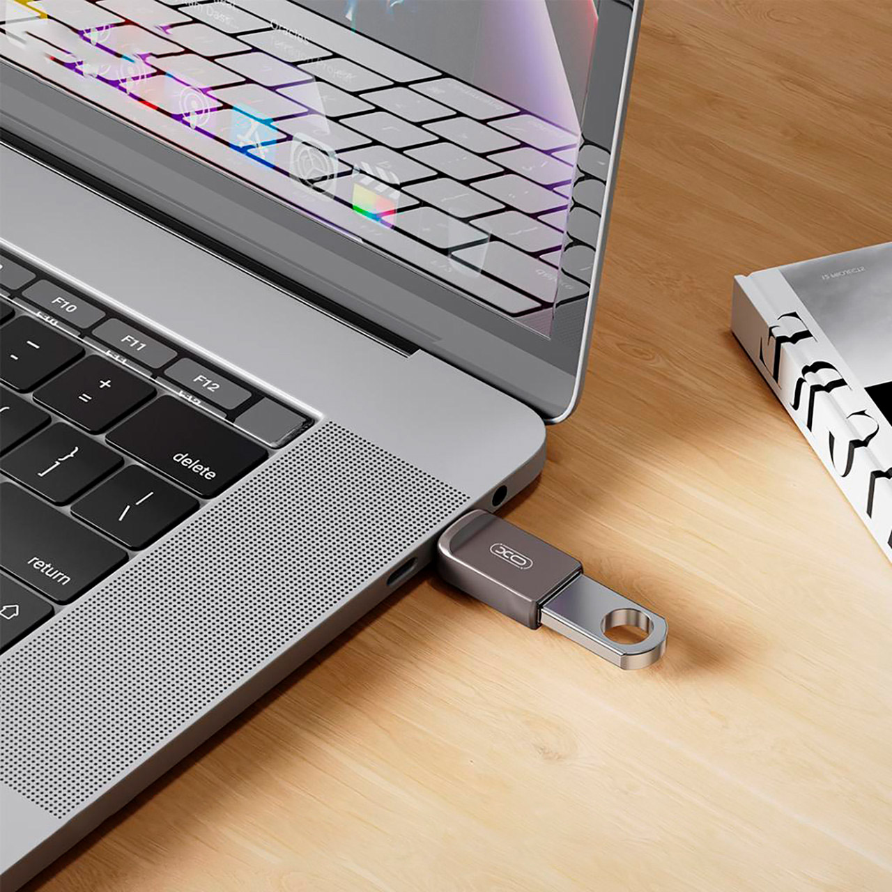 Адаптер XO NB281B USB-A to Type-C Tarnish