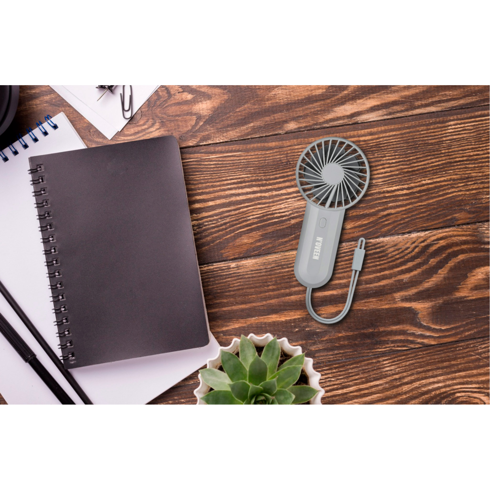 Портативний ручний вентилятор NOVEEN F220 Gray