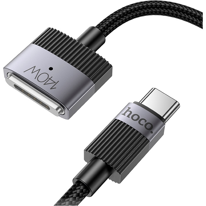 Кабель живлення для ноутбука HOCO U141 Magnetic charging cable Type-C to Mag3 1.8м Black