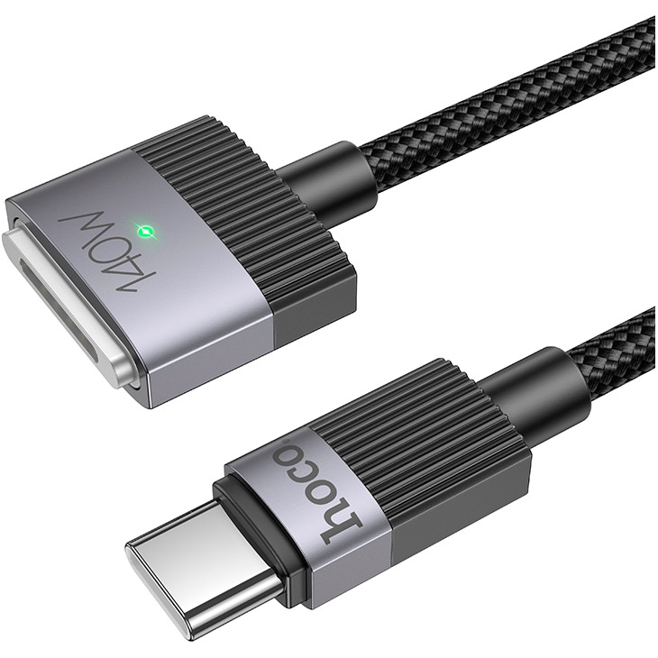 Кабель живлення для ноутбука HOCO U141 Magnetic charging cable Type-C to Mag3 1.8м Black