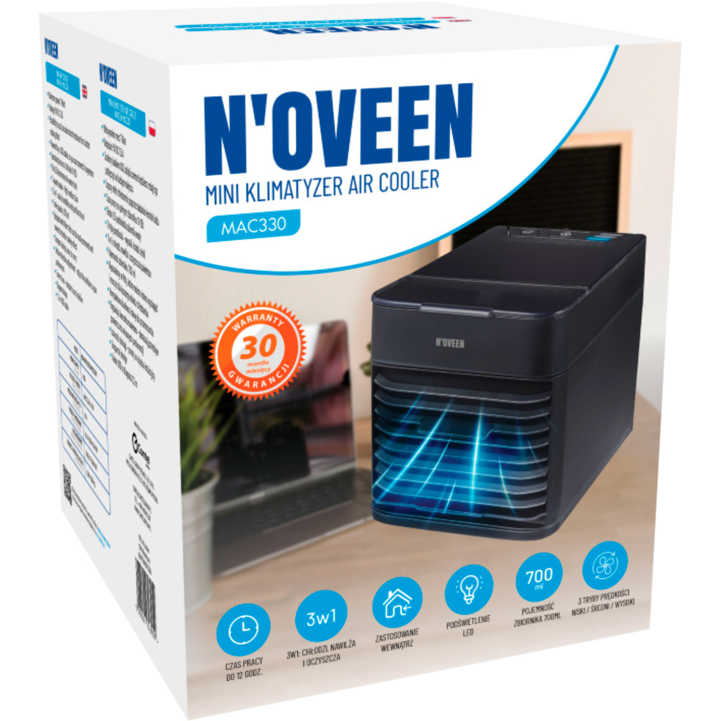 Міні-кондиціонер NOVEEN MAC330 Black