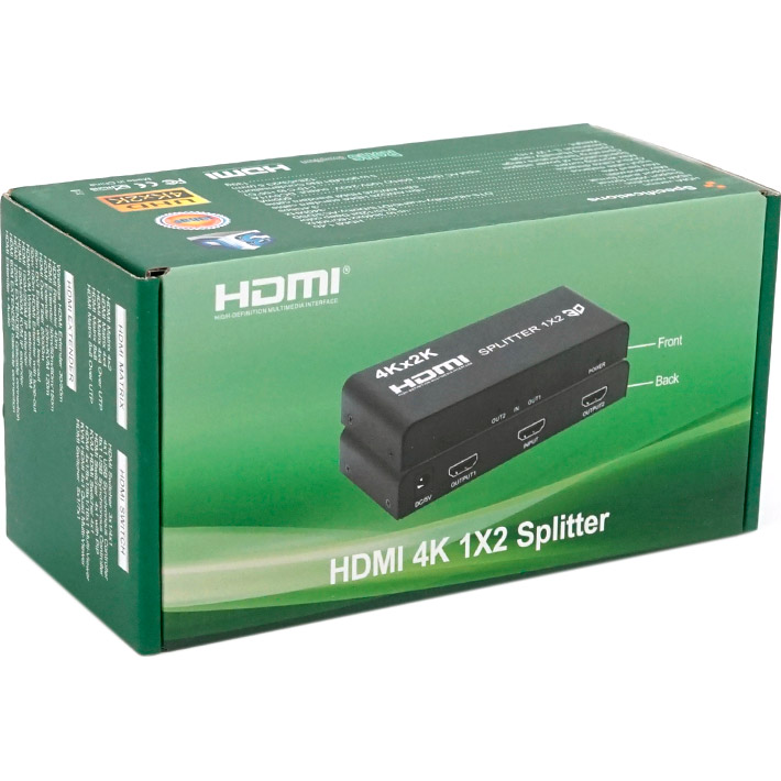 HDMI сплиттер 1 to 2 VOLTRONIC YT-S-HDMI1=>2-4KM