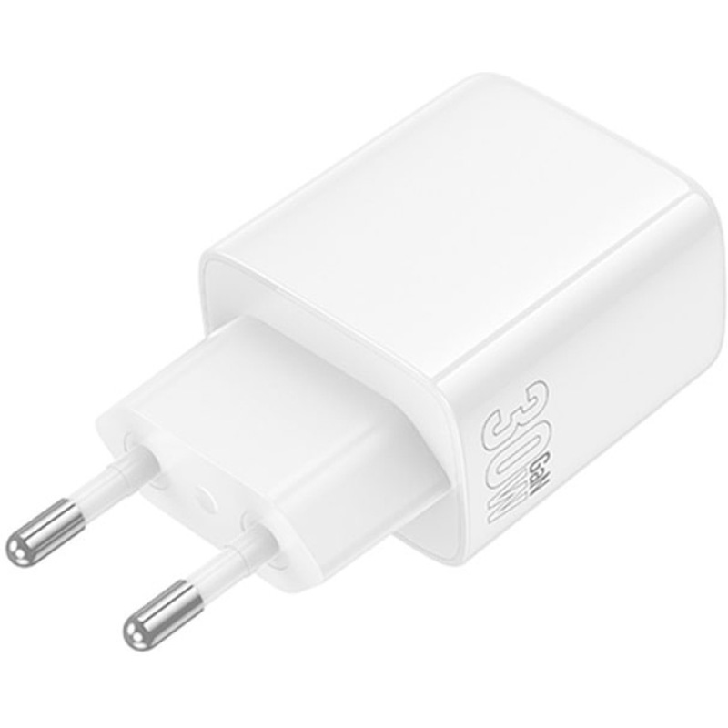 Зарядное устройство BOROFONE BN29 Fuente GaN 1xUSB-C, 1xUSB-A, PD30W, QC3.0 White