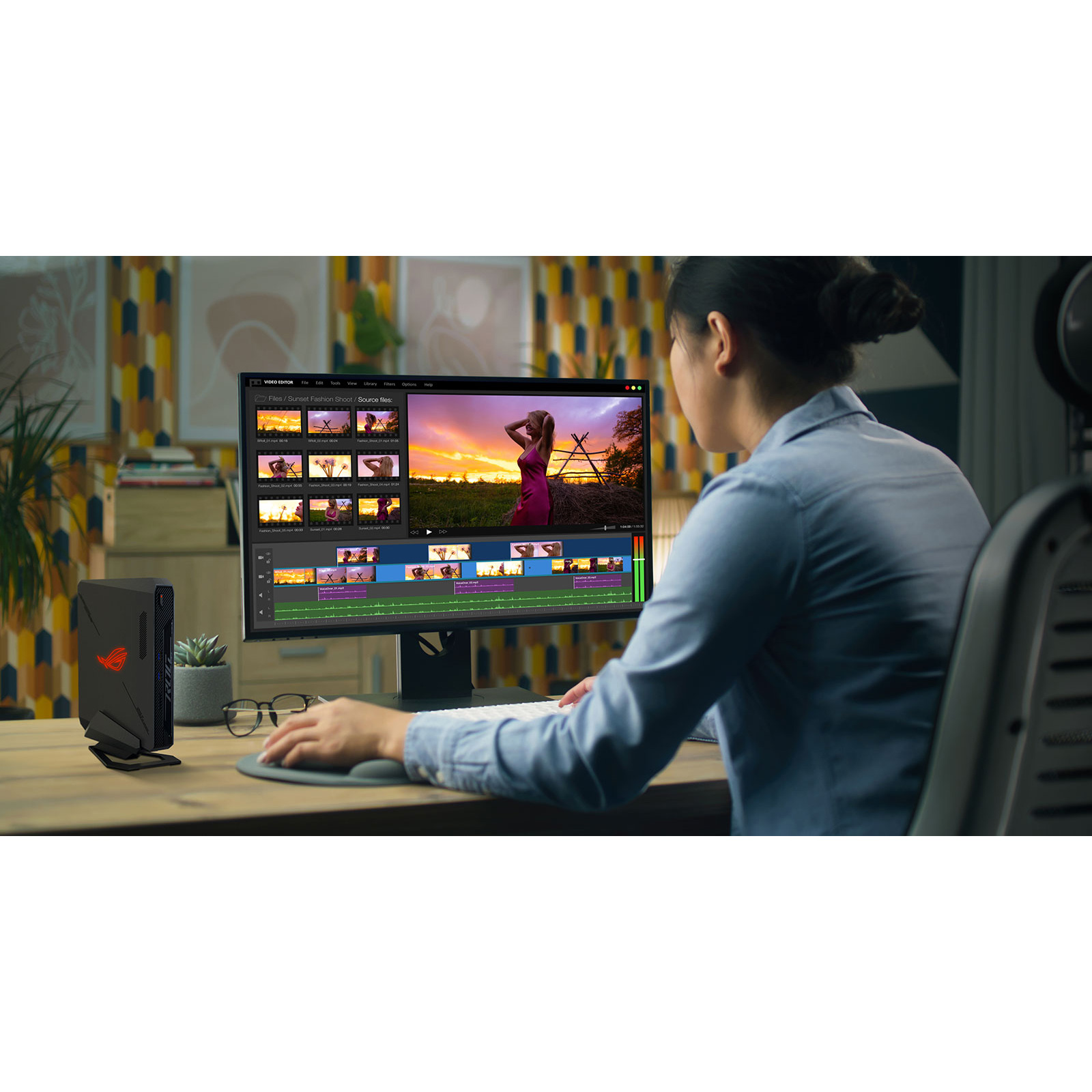 Неттоп ASUS ROG NUC RNUC14SRKU9189A2I (Ultra 9 185H 3.9GHz/32GB/SSD 1TB/RTX4070/WF6/BT/W11H) (90AS0051-M00100)