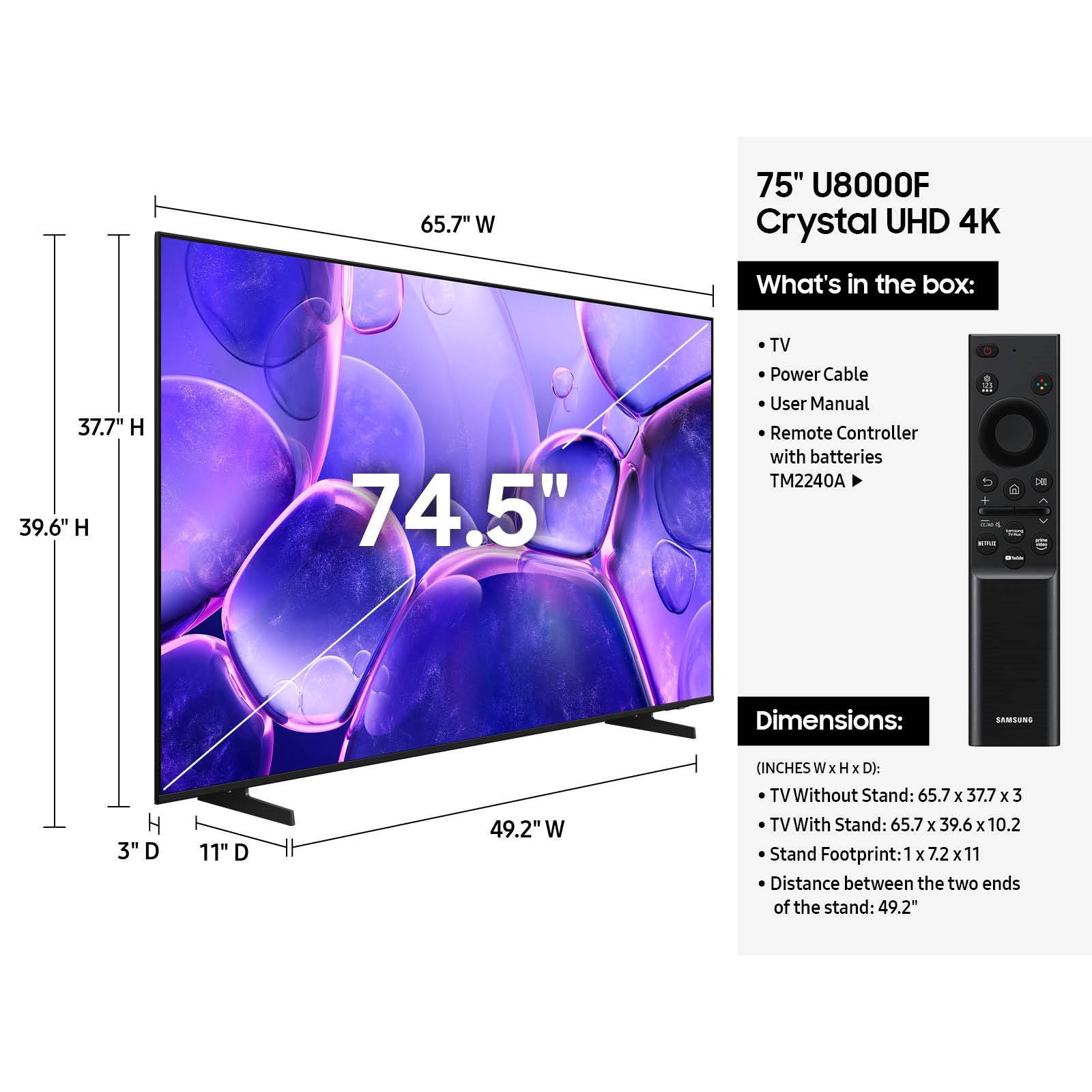 Телевізор SAMSUNG 85" 4K UE85U8000FU (UE85U8000FUXUA)