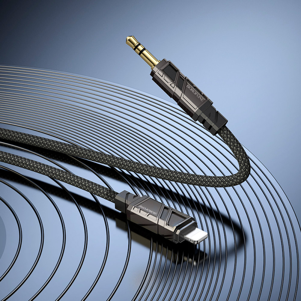 Кабель BOROFONE BL22 Dignity Digital Audio Conversion Cable Lightning - AUX 1м Black