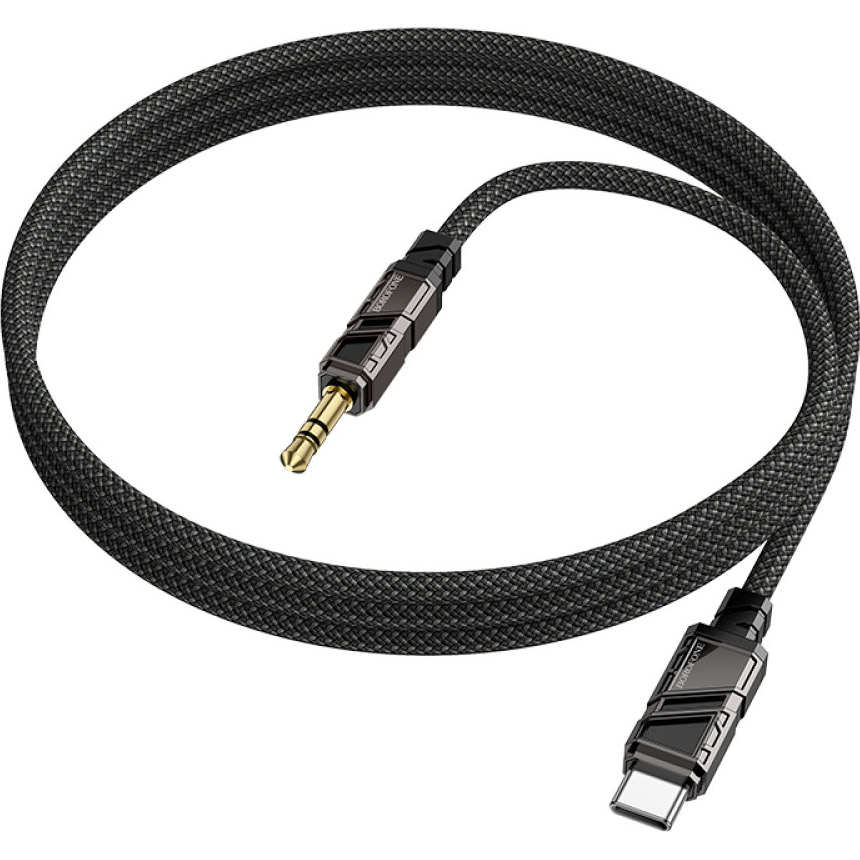 Кабель BOROFONE BL22 Dignity Digital Audio Conversion Cable USB-C to 3.5mm 1м Black