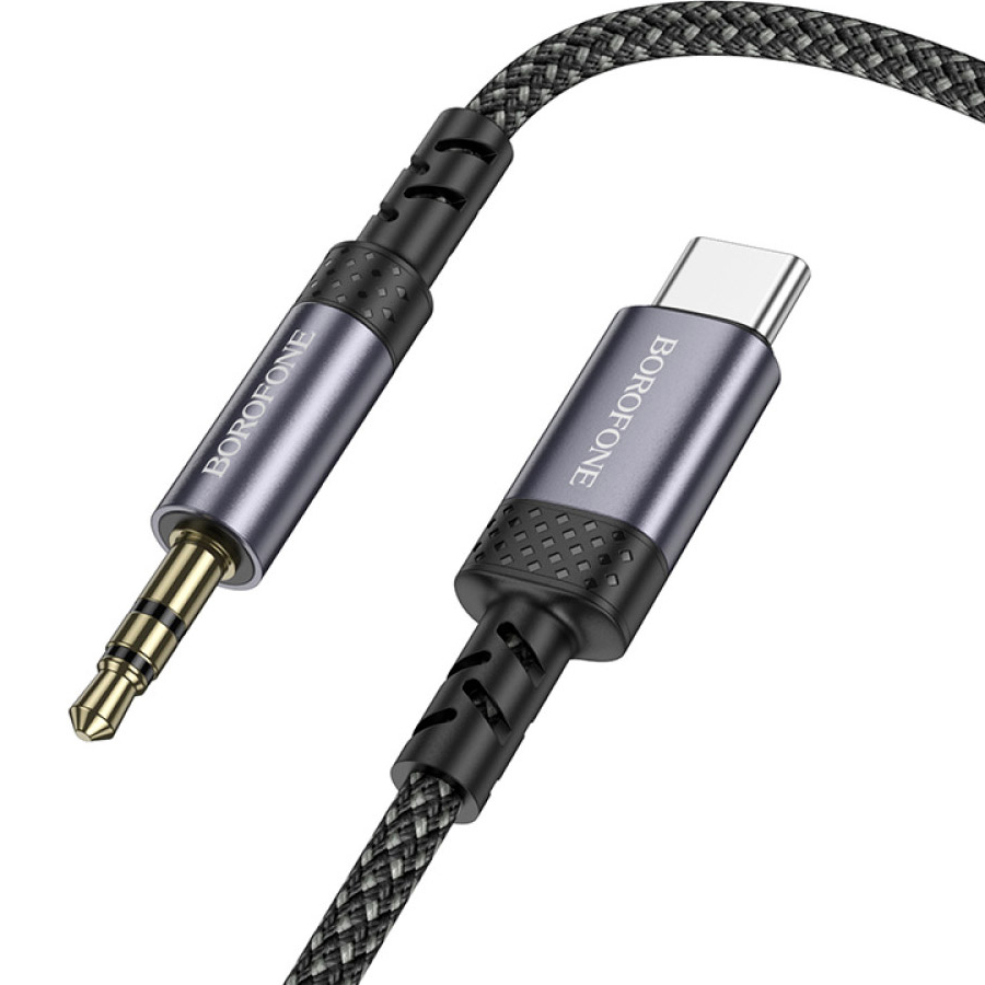 Кабель BOROFONE BL24 Graceful Digital Audio Conversion Cable USB-C to 3.5mm 1м Black