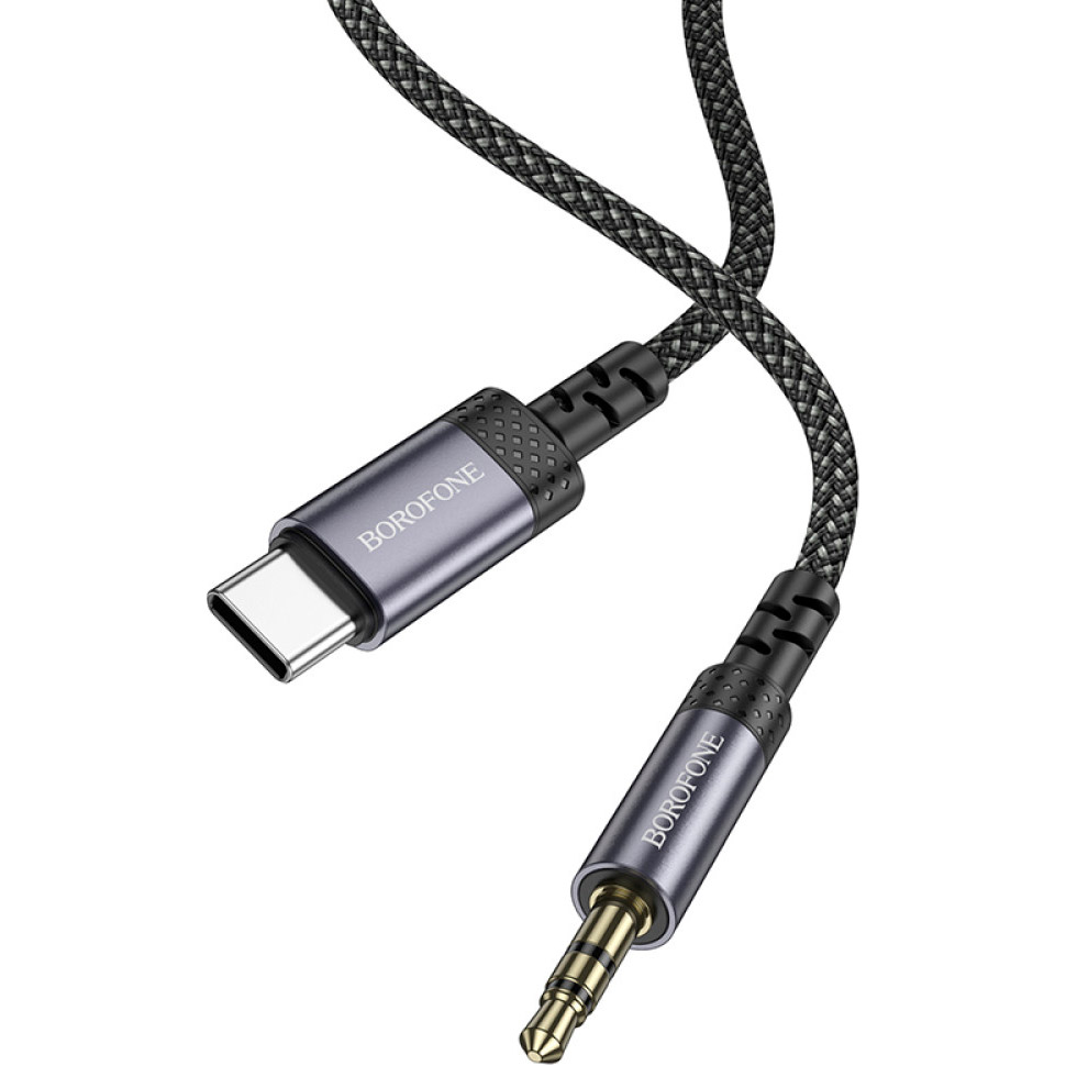 Кабель BOROFONE BL24 Graceful Digital Audio Conversion Cable USB-C to 3.5mm 1м Black