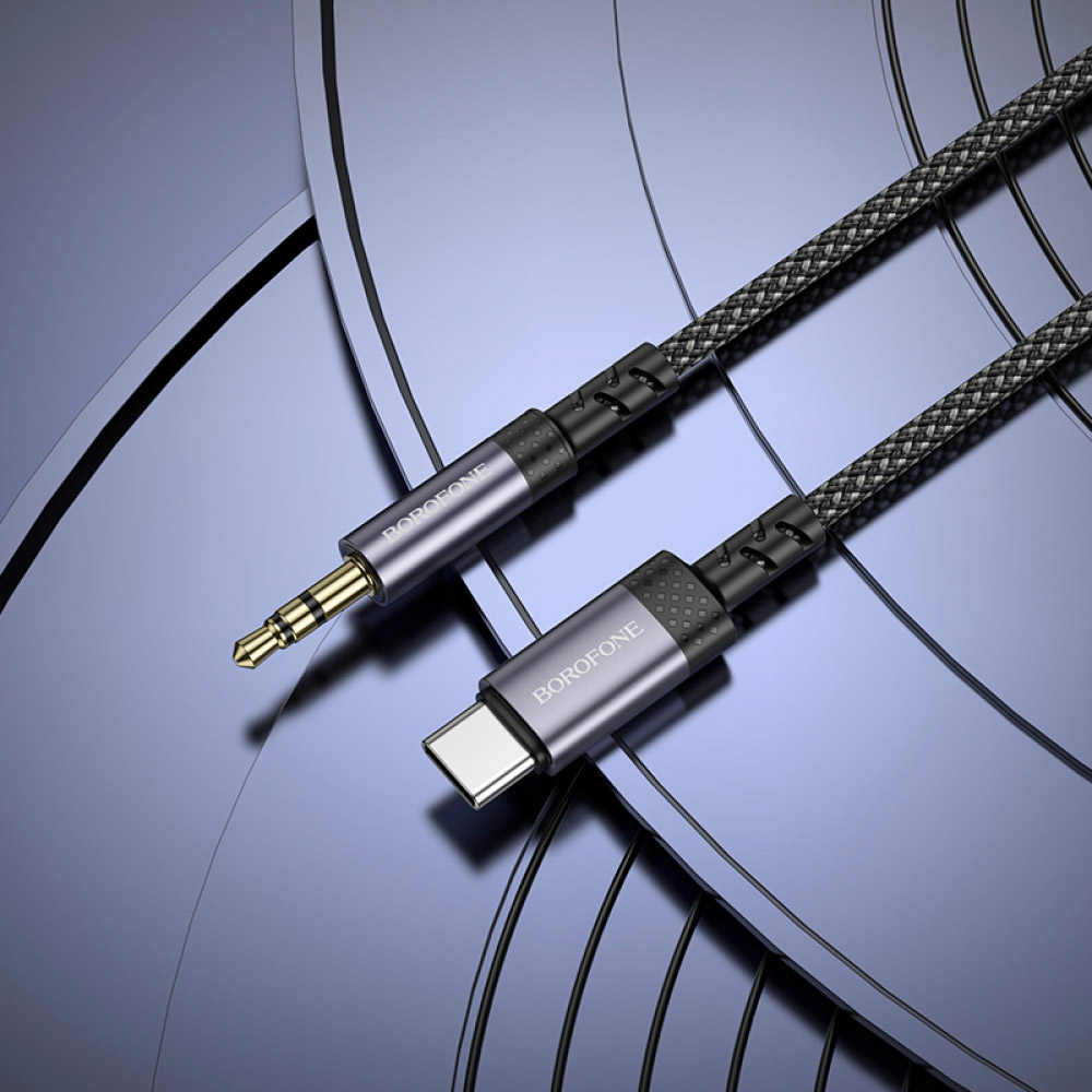 Кабель BOROFONE BL24 Graceful Digital Audio Conversion Cable USB-C to 3.5mm 1м Black
