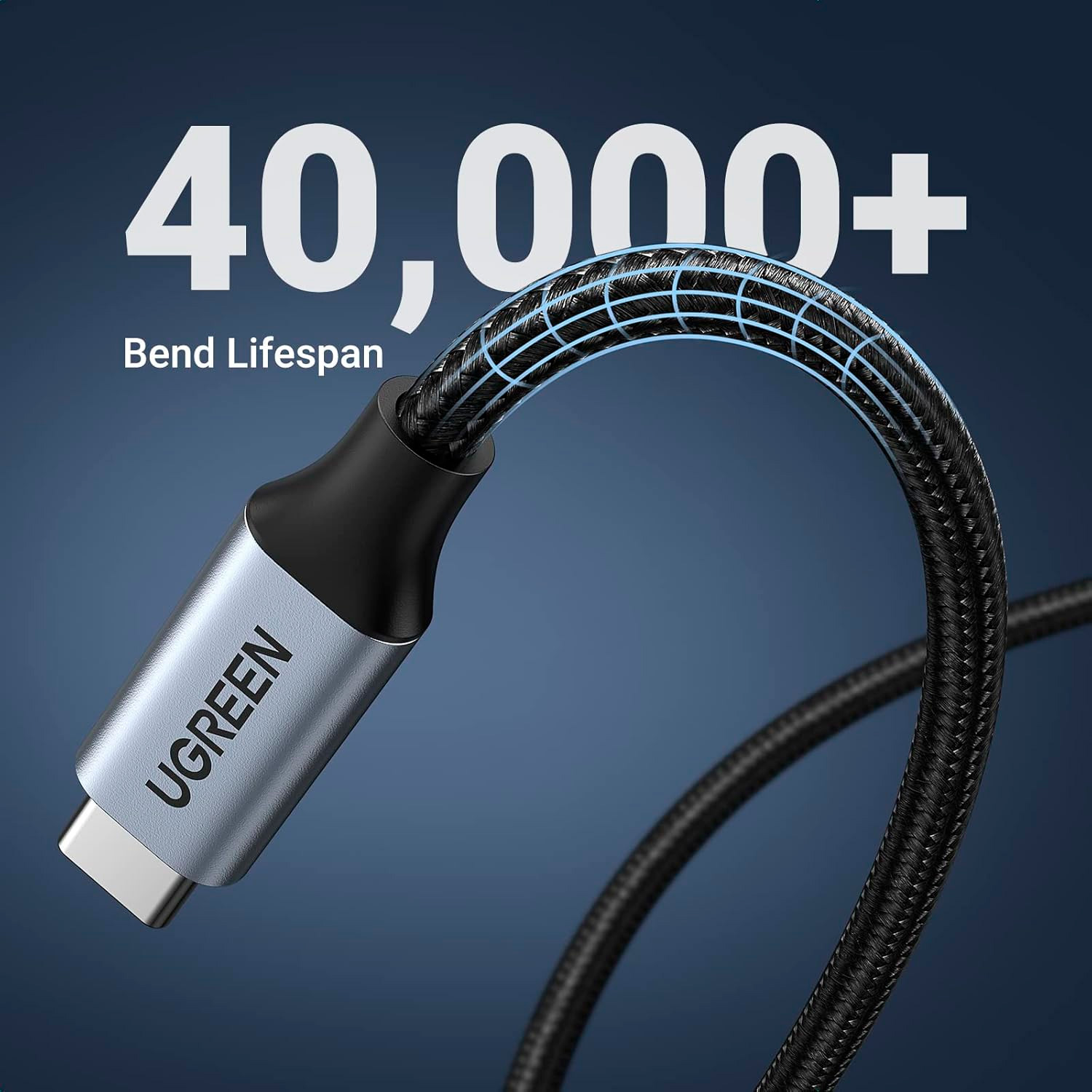 Кабель-подовжувач UGREEN US372 USB-C Male to USB-C Female Gen2 Extension Cable 0.5м Black (80810)