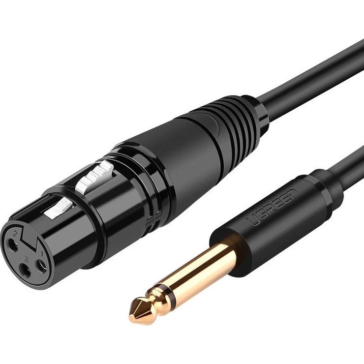 Кабель UGREEN AV131 jack 6.35 mm - XLR 2м Black (20719)