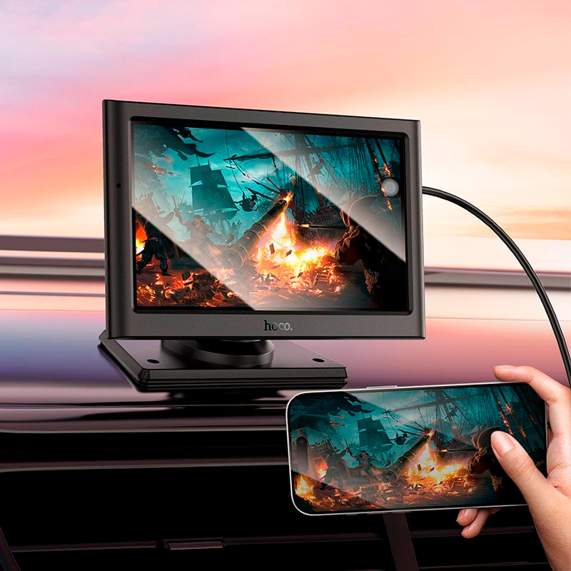 Монітор для авто HOCO HU2 Imogen 7" Car Wireless Portable Screen Black
