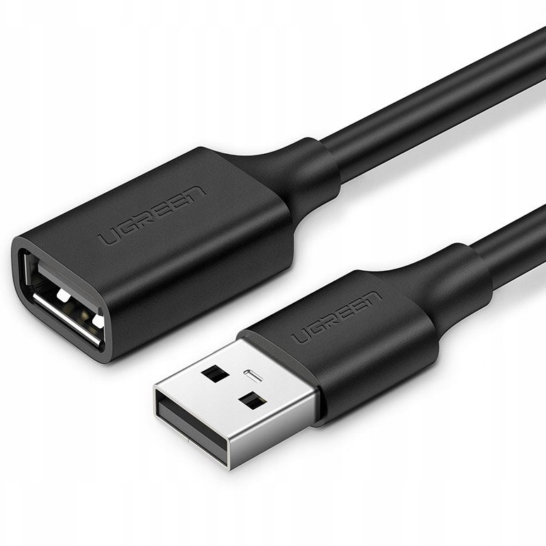 Кабель-подовжувач UGREEN US103 USB-A to USB-A Extension 0.5м Black (10313)