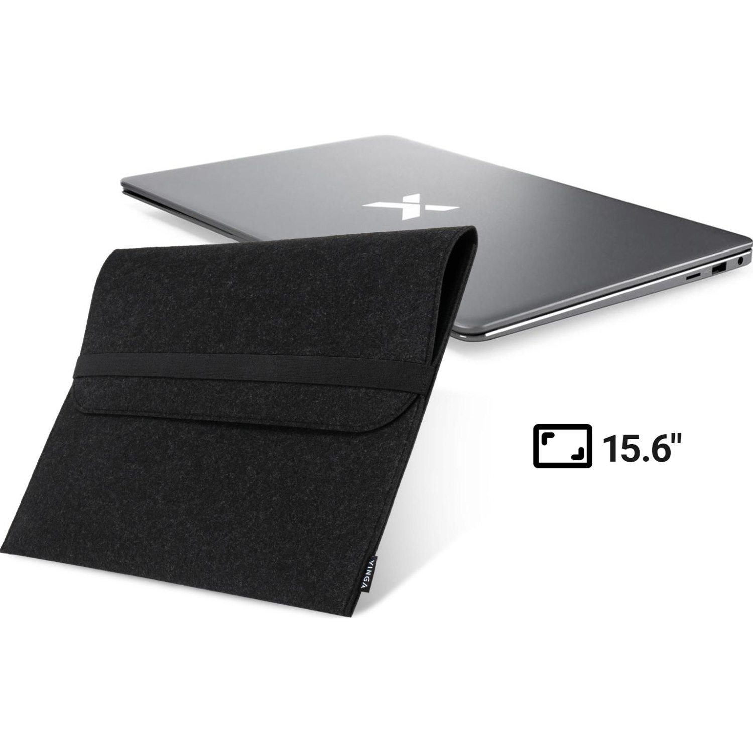 Чохол для ноутбука VINGA NSF150band 15.6" Black (NSF150BBK)