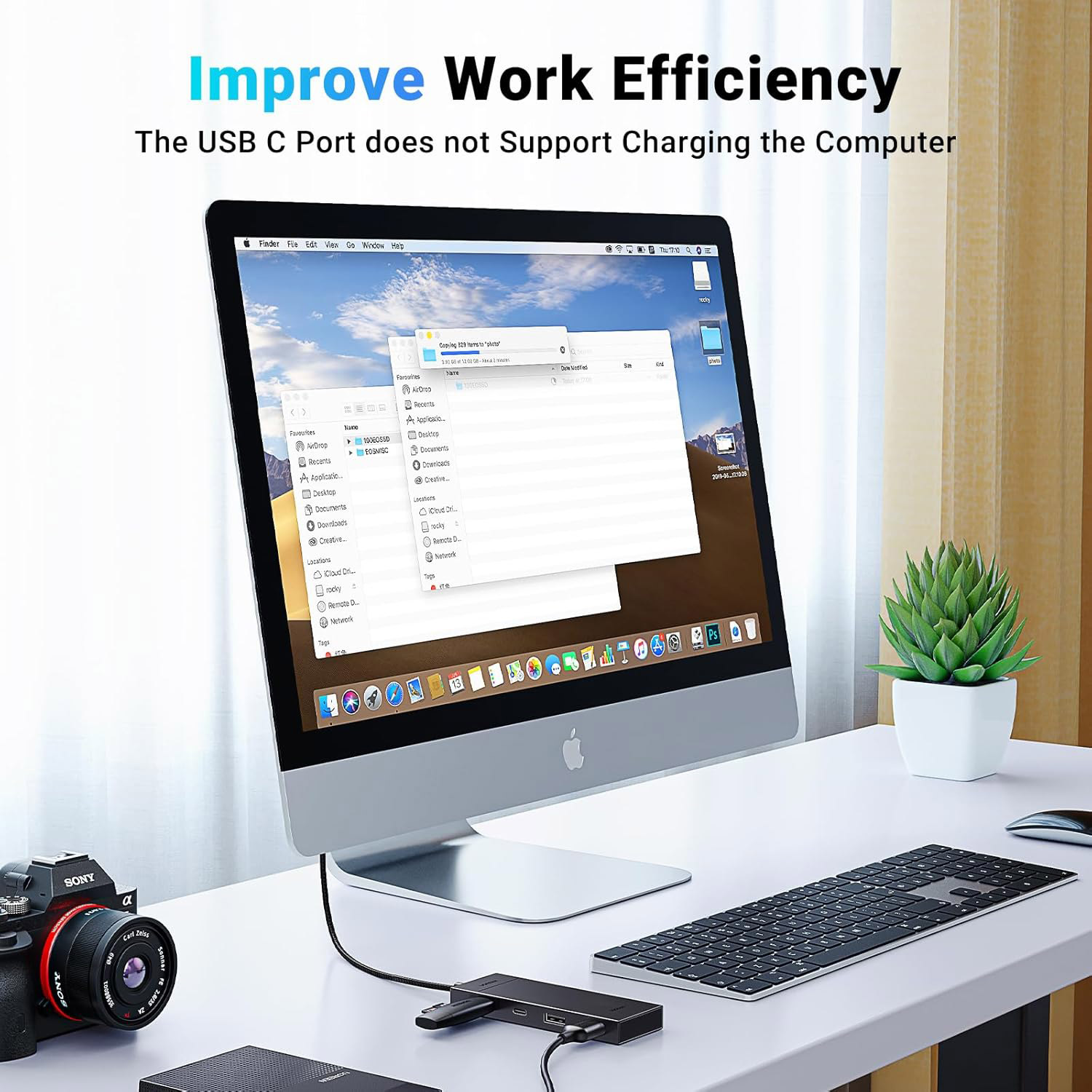 USB-хаб UGREEN CM806 USB-C to 2xUSB-A + 2xUSB-C 3.2 Gen2 10Gbps Black (35583)