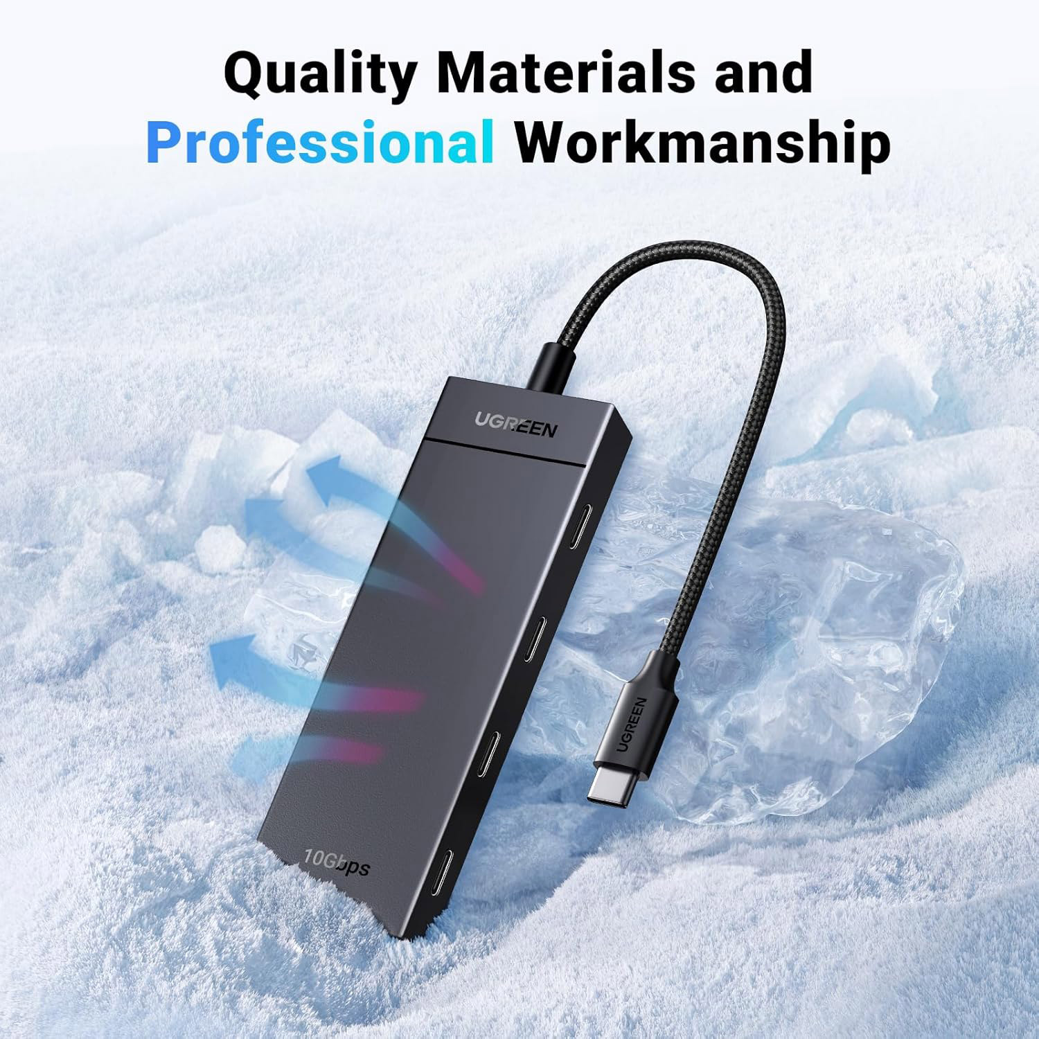 USB-хаб UGREEN CM806 4-in-1 USB-C to 4C Hub (35584)