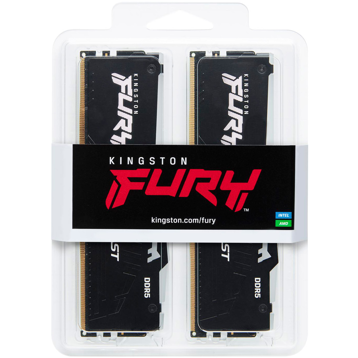 Модуль памяти KINGSTON FURY Beast RGB EXPO DDR5 5600MHz 64GB Kit 2x32GB Black (KF556C40BB2AK2-64)