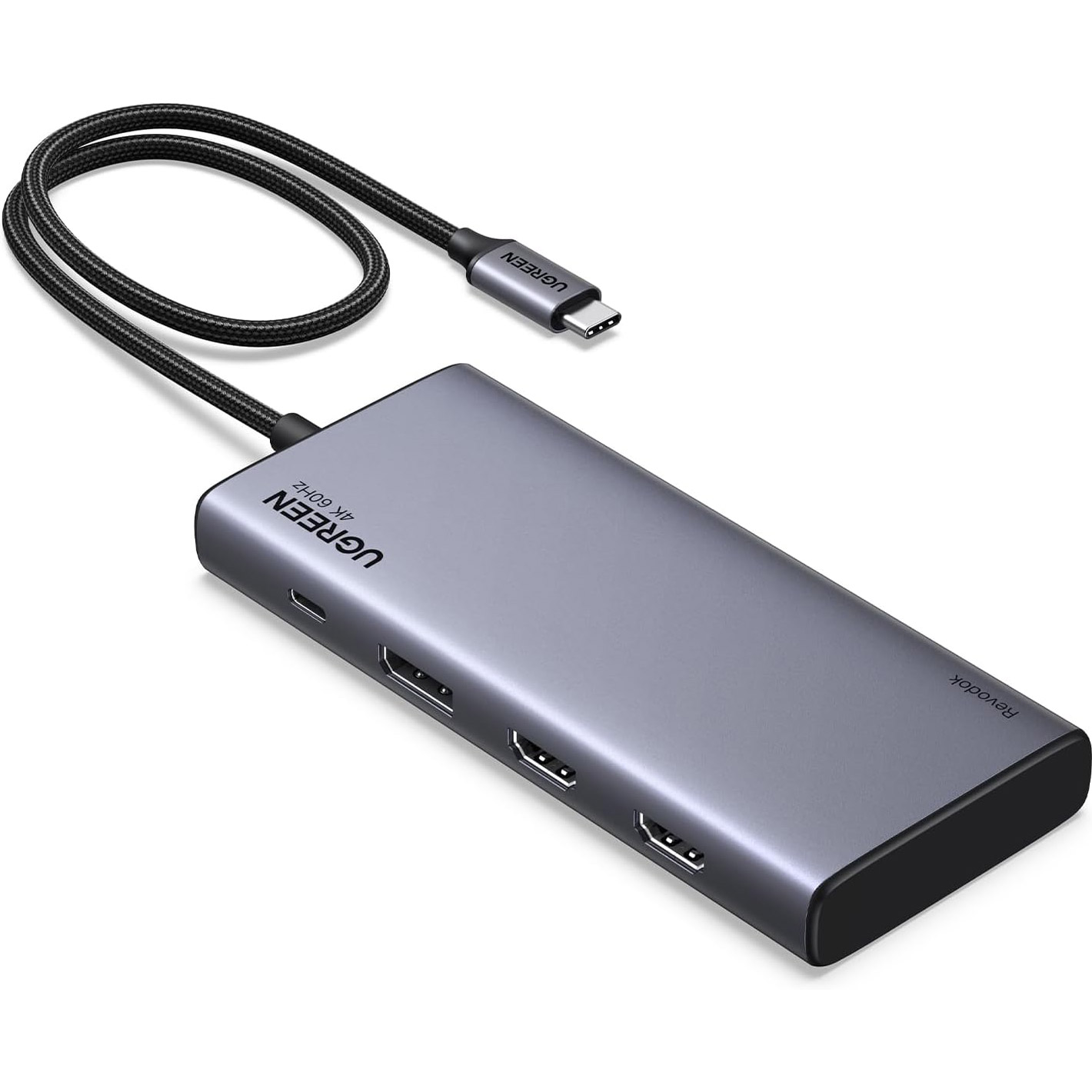 Порт-репликатор UGREEN CM639 8-in-1 USB 3.2 Type-C to 2xUSB-A 3.2/2xUSB-C 3.2/2xHDMI DP 4K@6Hz/PD100W (35625)