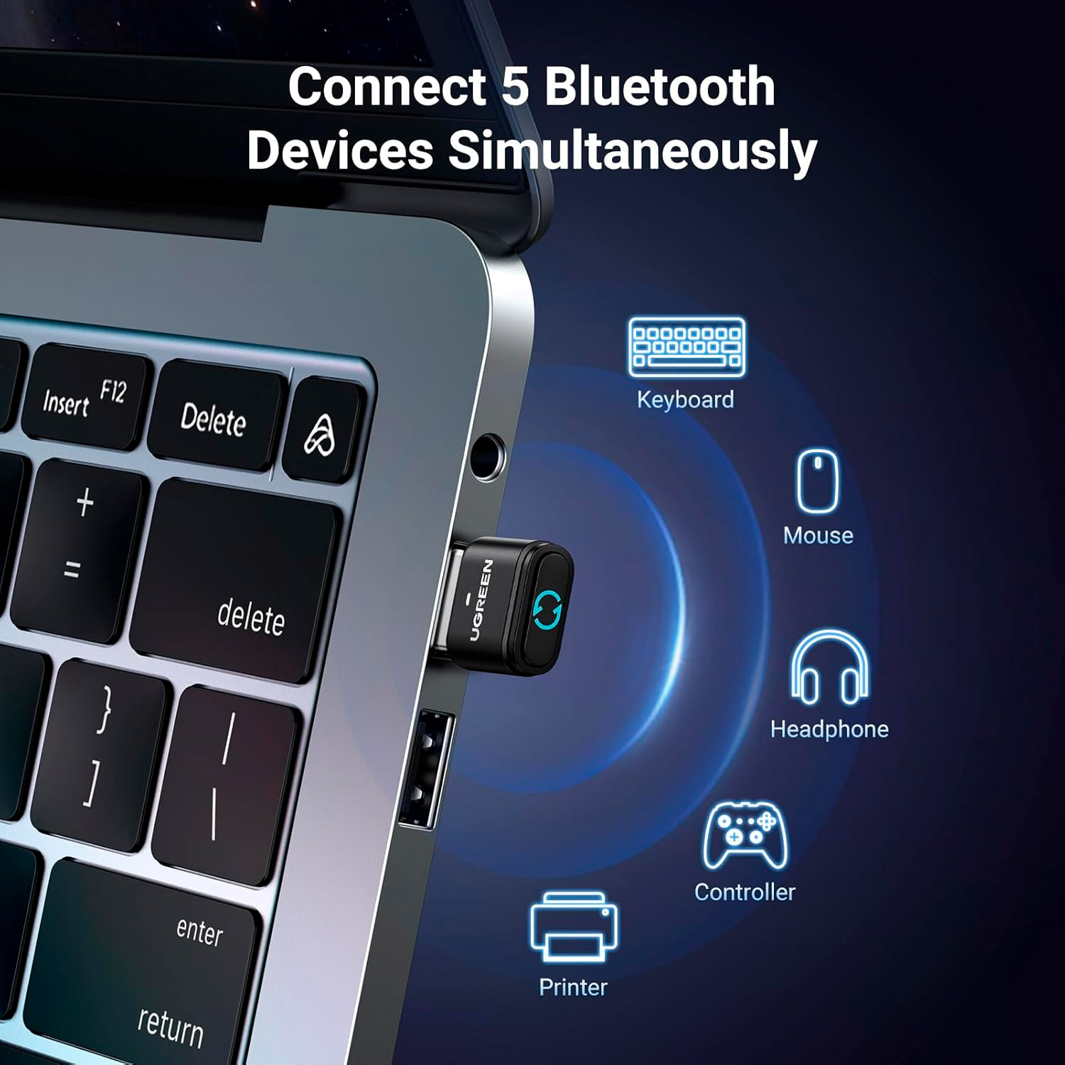 Bluetooth адаптер UGREEN BT301 Bluetooth 5.3 Adapter (35994)