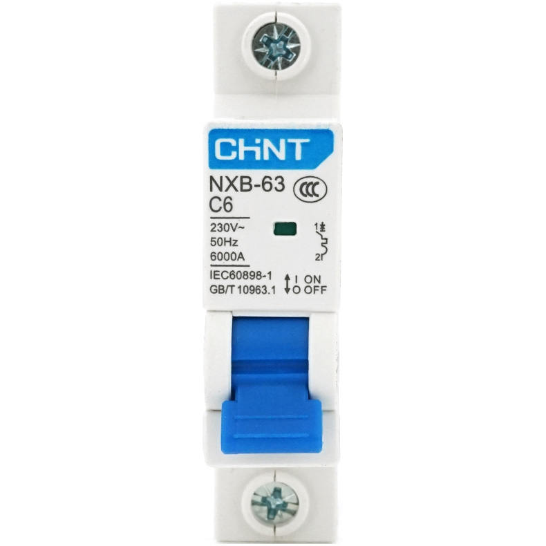 Вимикач автоматичний CHINT NXB-63 C6 1p, 6А, C, 6кА