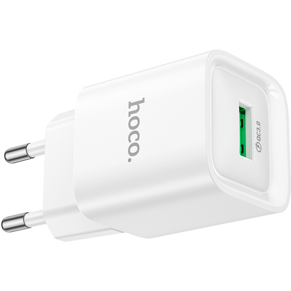 Зарядний пристрій HOCO C145A Charm 1xUSB-C, QC3.0 White (6942007630214)