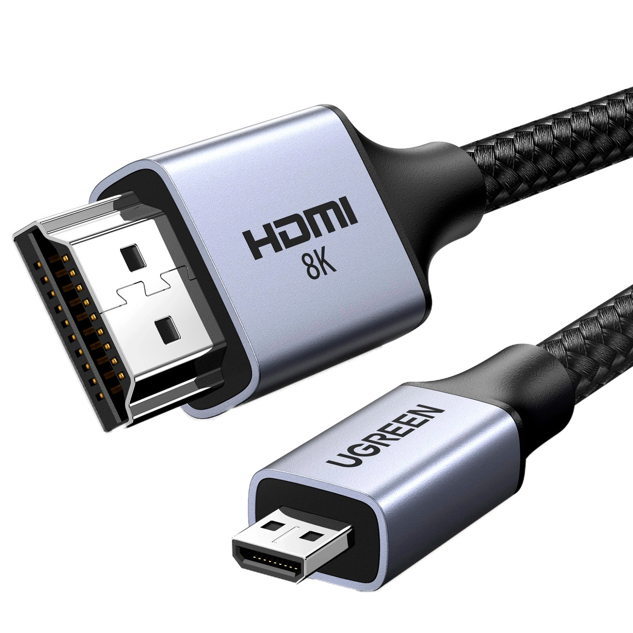 Кабель UGREEN HD164 HDMI - Micro-HDMI v2.1 2м Black (15517)