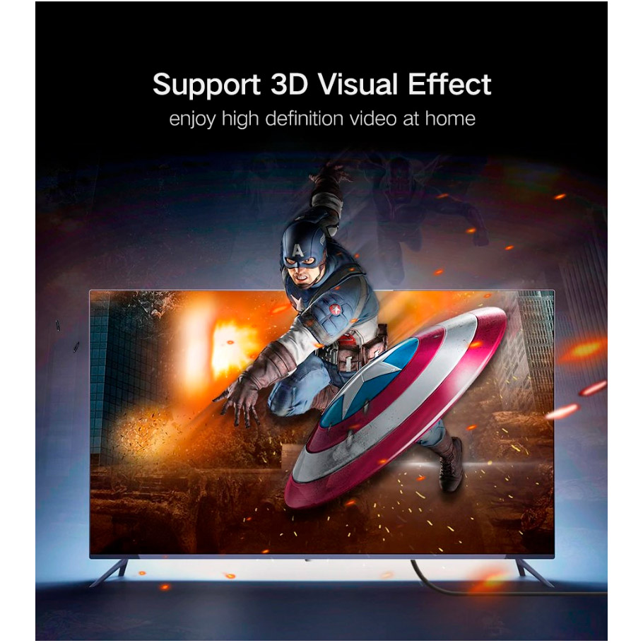 Кабель UGREEN HD104 Cafule 4K HDMI v1.4 10м Black (10110)