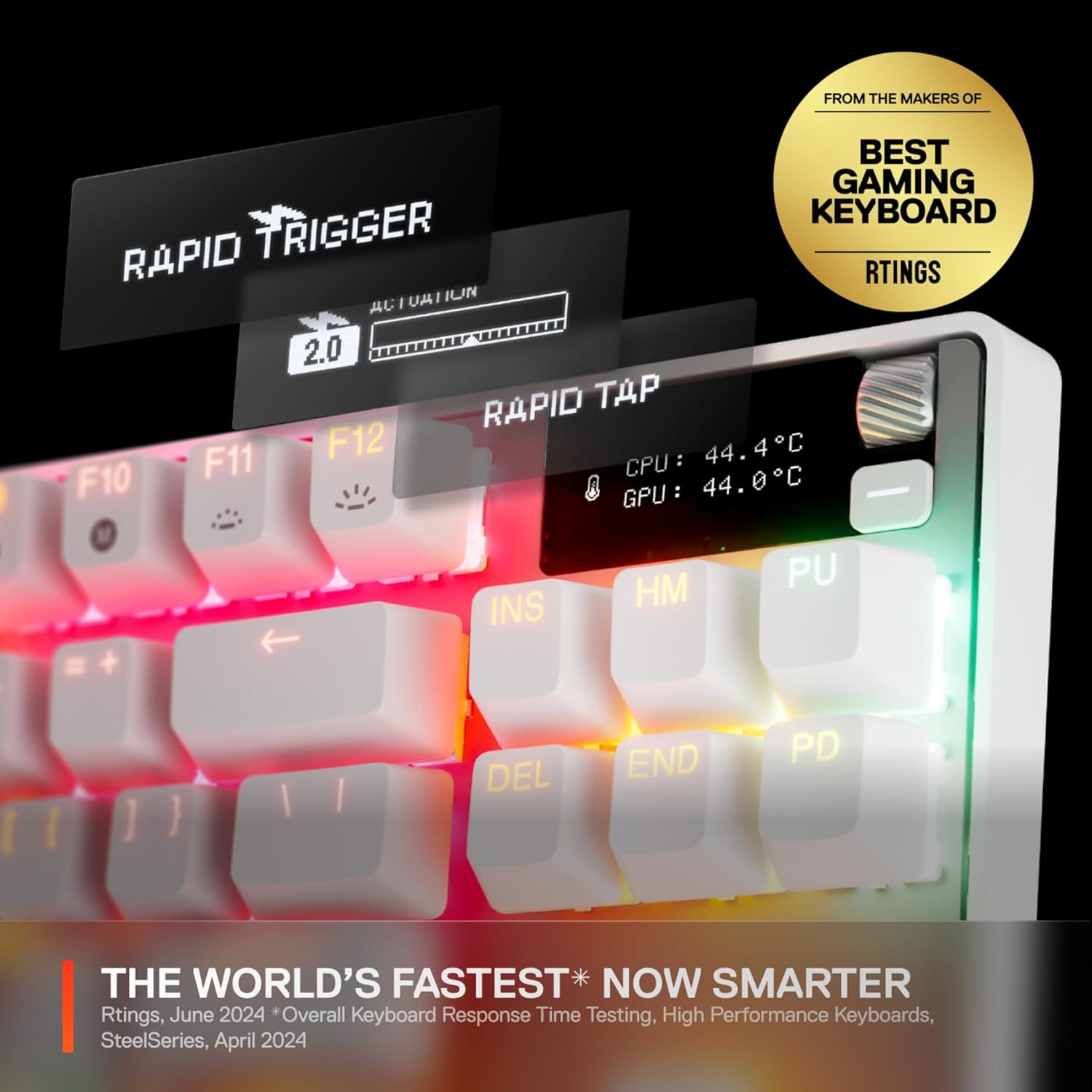 Клавіатура STEELSERIES Apex Pro TKL Gen 3 UA White (64898)