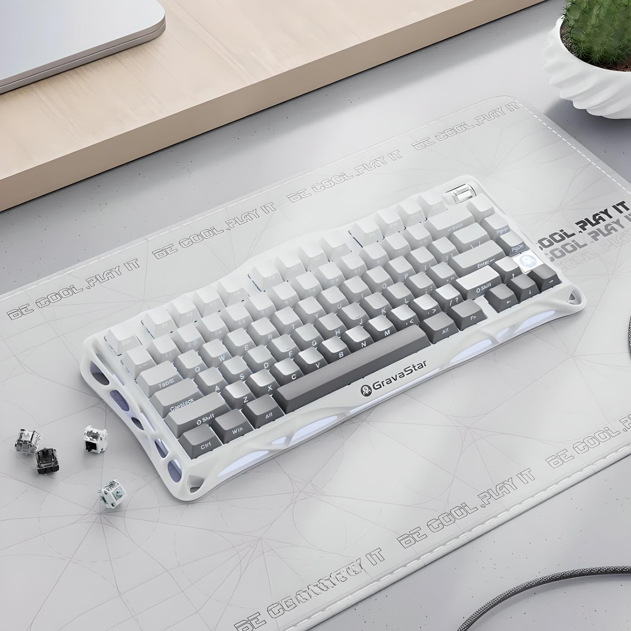 Клавиатура беспроводная GRAVASTAR Mercury K1 Gradient White