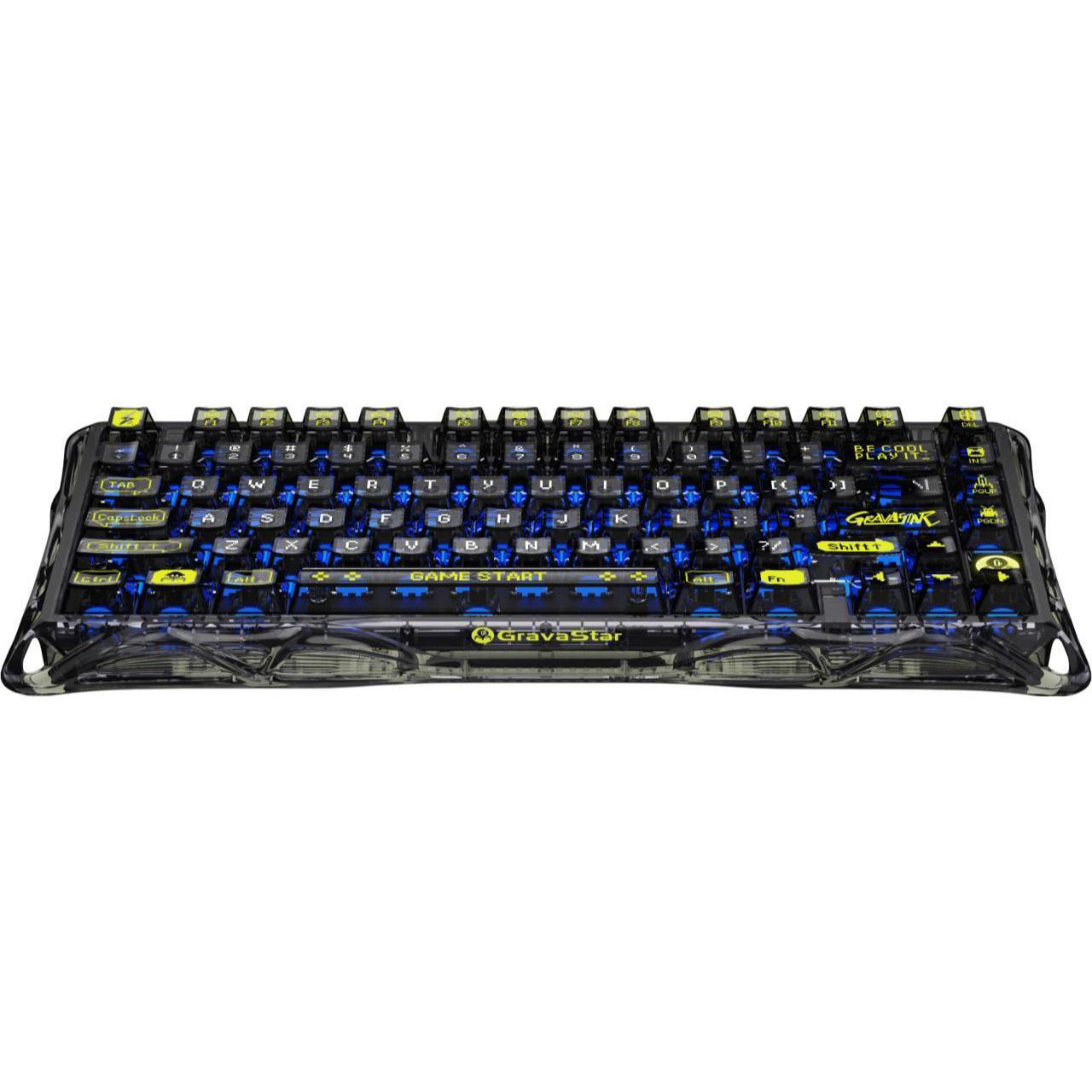 Клавиатура беспроводная GRAVASTAR Mercury K1 Lite Transparent Black
