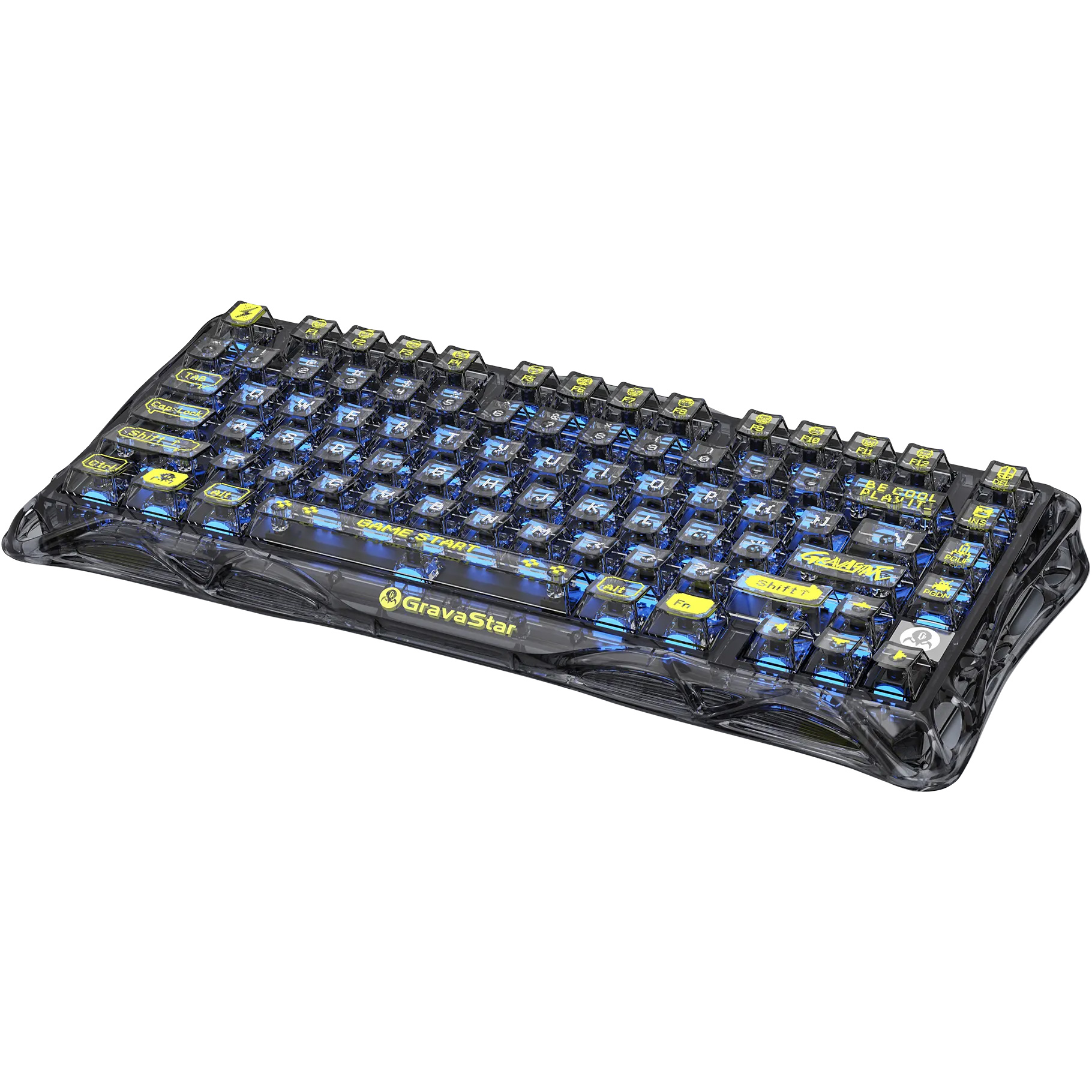 Клавиатура беспроводная GRAVASTAR Mercury K1 Lite Transparent Black