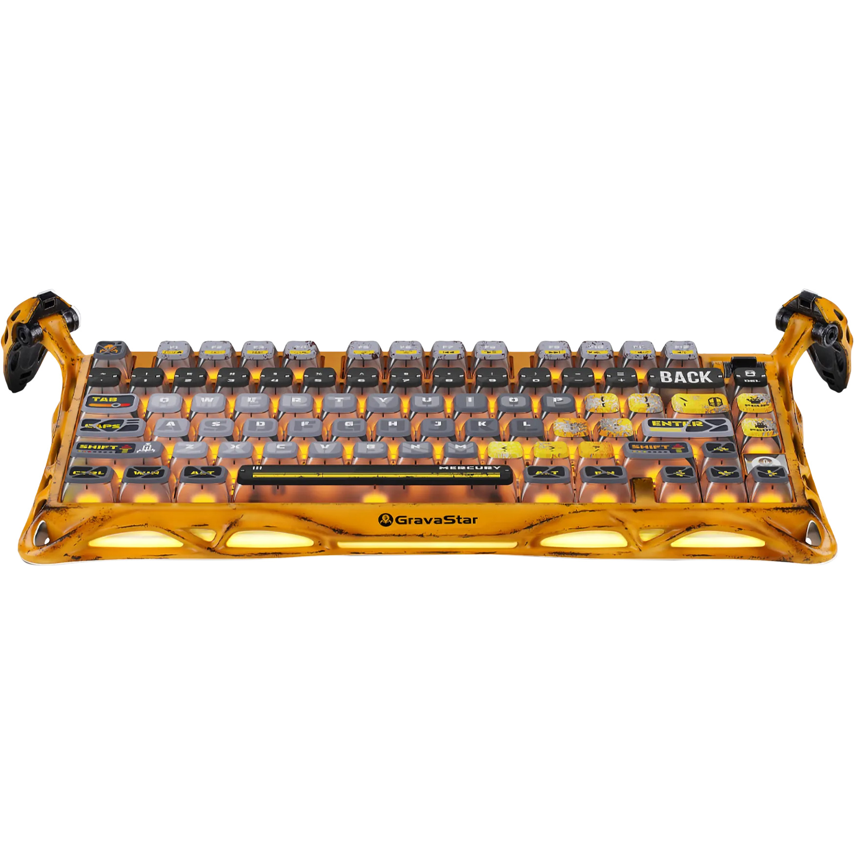 Клавіатура бездротова GRAVASTAR Mercury K1 Pro Special Edition Battle-Worn Yellow