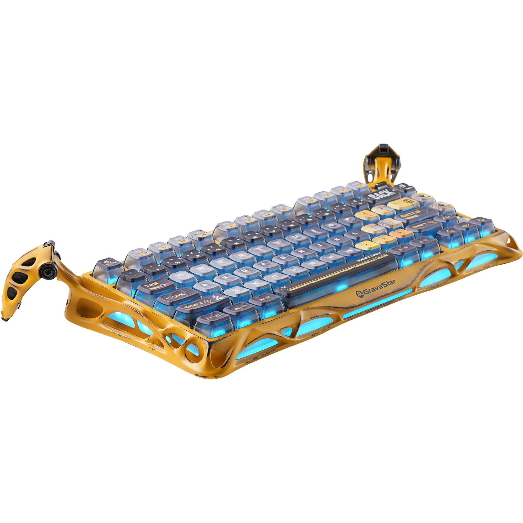 Клавіатура бездротова GRAVASTAR Mercury K1 Pro Special Edition Battle-Worn Yellow