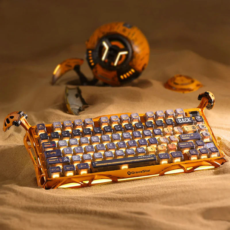 Клавіатура бездротова GRAVASTAR Mercury K1 Pro Special Edition Battle-Worn Yellow