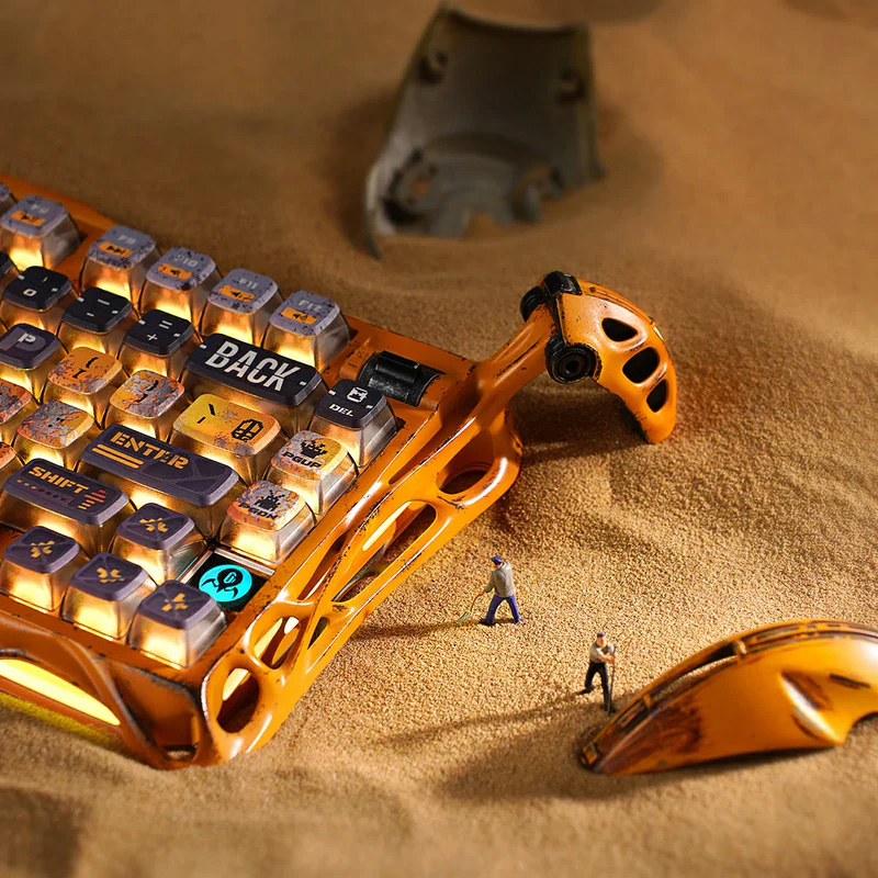 Клавіатура бездротова GRAVASTAR Mercury K1 Pro Special Edition Battle-Worn Yellow