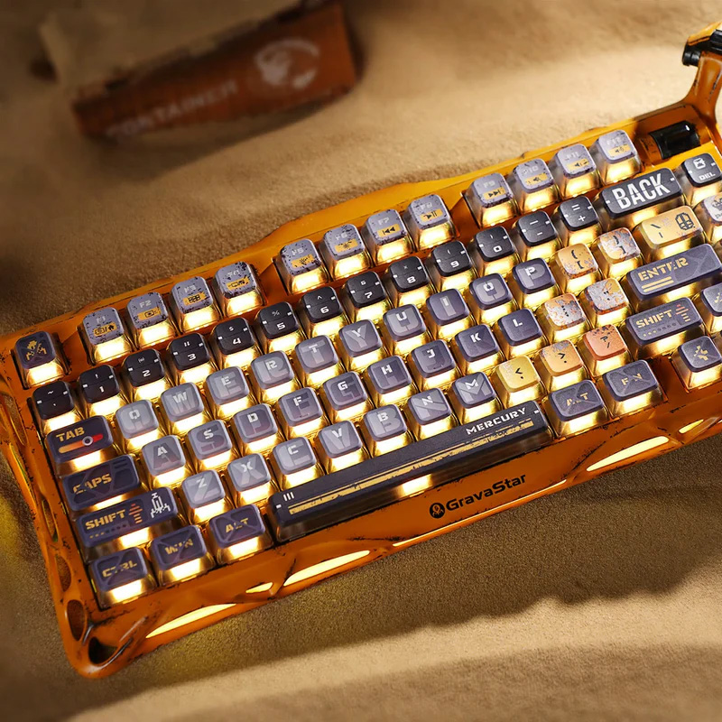 Клавіатура бездротова GRAVASTAR Mercury K1 Pro Special Edition Battle-Worn Yellow