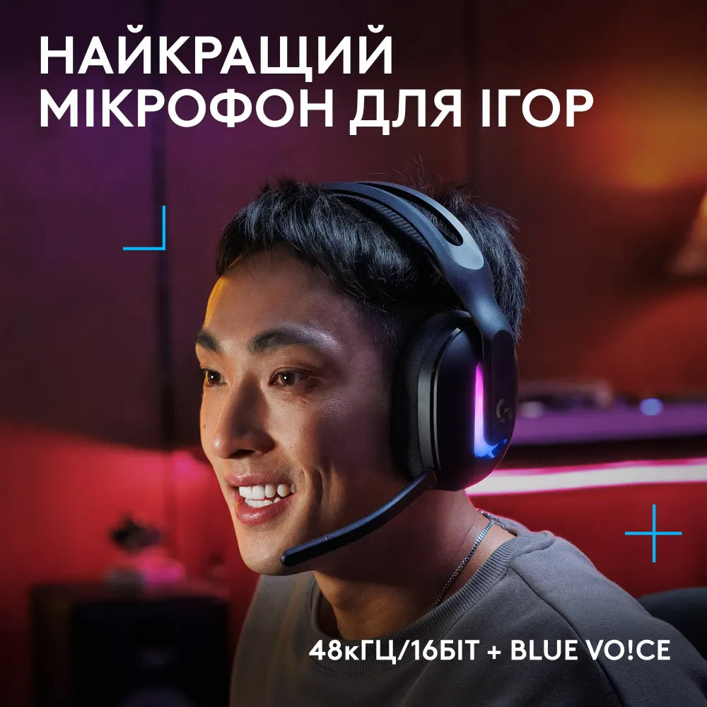 Навушники геймерскі LOGITECH G522 Lightspeed Wireless Gaming Headset Black (981-001544)