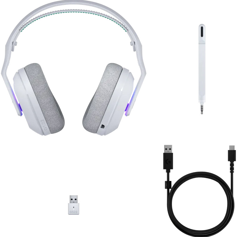 Навушники геймерскі LOGITECH G522 Lightspeed Wireless Gaming Headset White (981-001550)