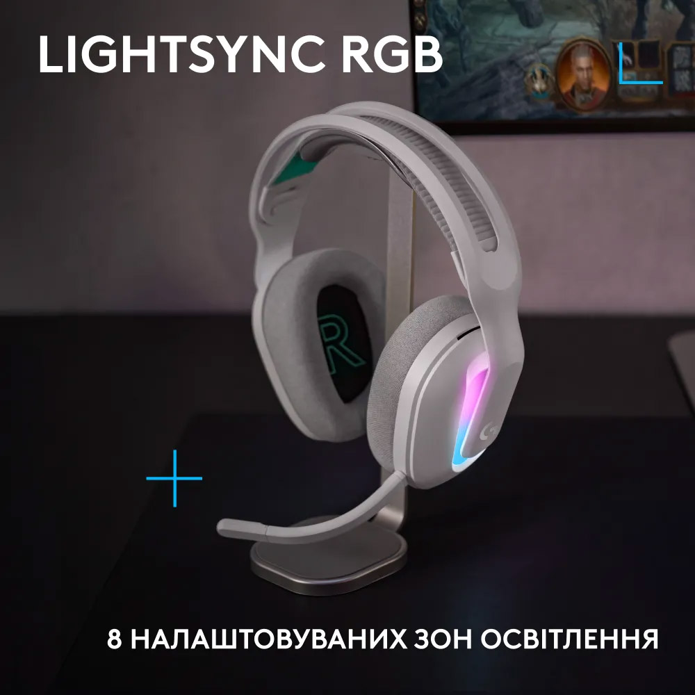 Навушники геймерскі LOGITECH G522 Lightspeed Wireless Gaming Headset White (981-001550)