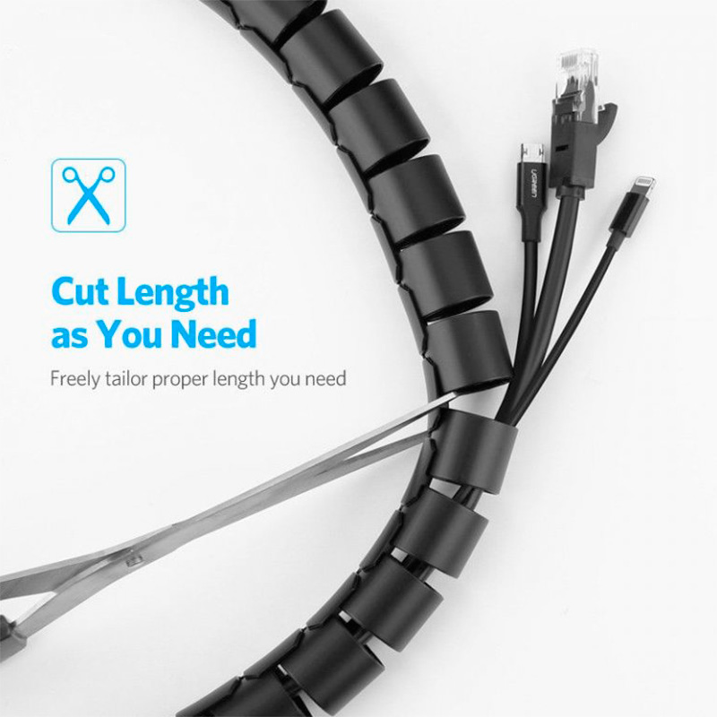 Органайзер для кабелів UGREEN LP121 Protection Tube DIA 25mm 5m Black (30820)