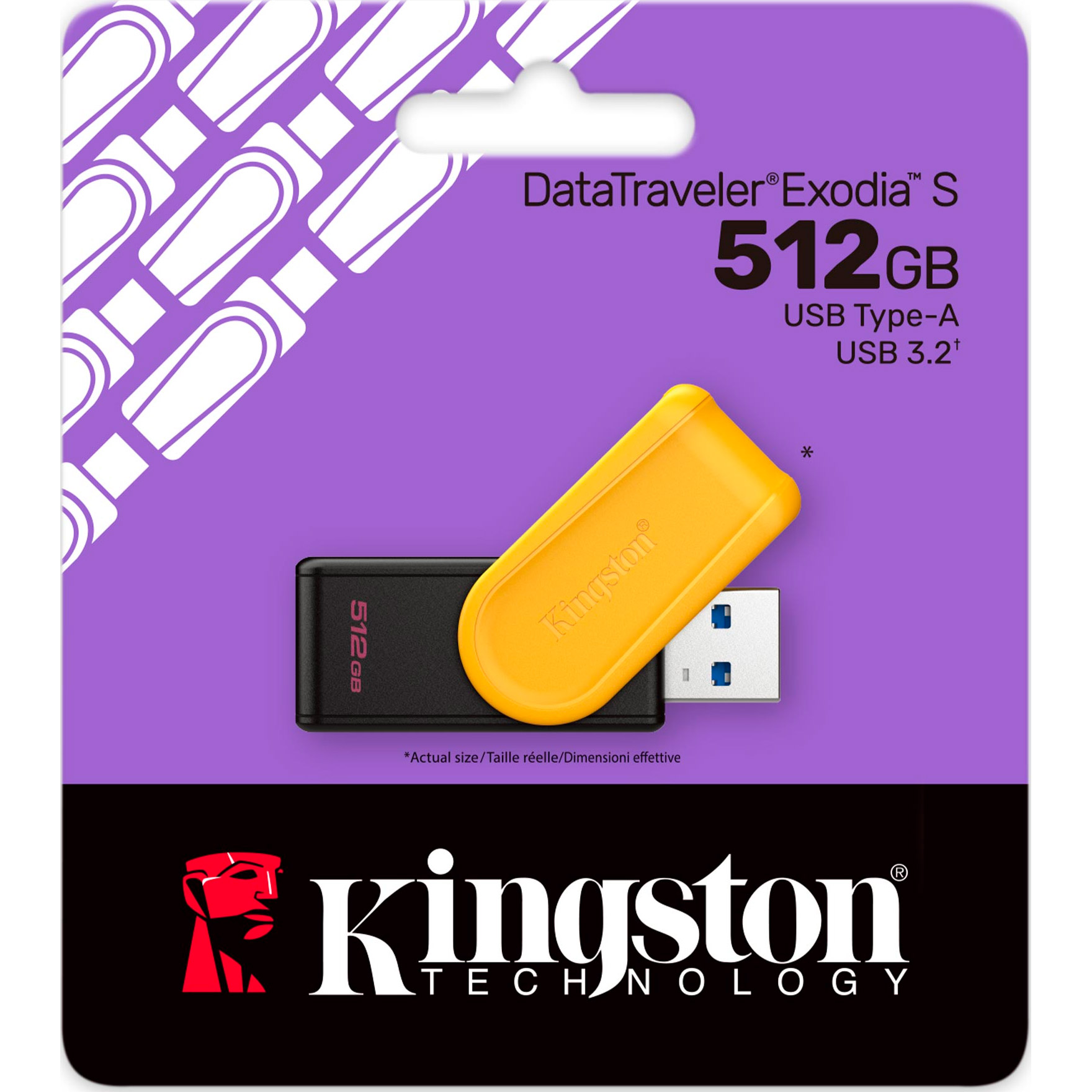 Флешка 512GB KINGSTON DataTraveler Exodia S USB 3.2 Black/Orange (DTXS/512GB)