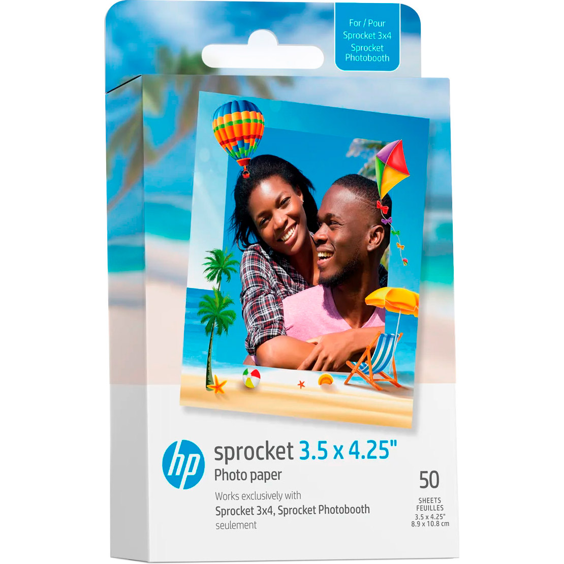 Фотопапір самоклеючий HP Sprocket Zink 8.9x10.8см 50л (HPIZ3X450)